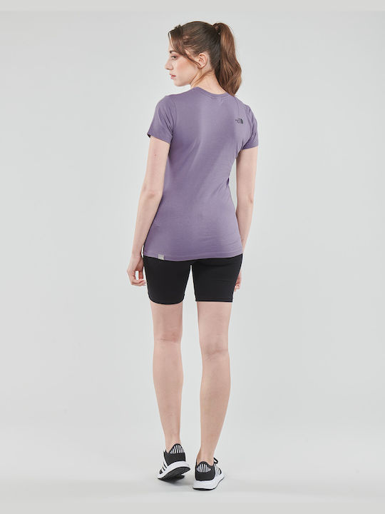 The North Face Γυναικείο T-shirt Violet με Στάμπα