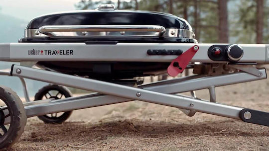 Weber Traveler Stealth Edition Tragbar Gasgrill Rost 63.5cmx34.3cmcm mit 1 cm 3.8kW