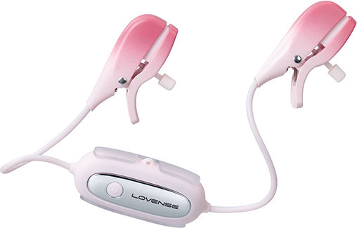 Lovense Gemini Σφιγκτήρες Θηλών Vibrating Nipple Clamps σε Ροζ Χρώμα
