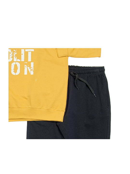 Funky Kids Sweatpants Set Yellow 2pcs