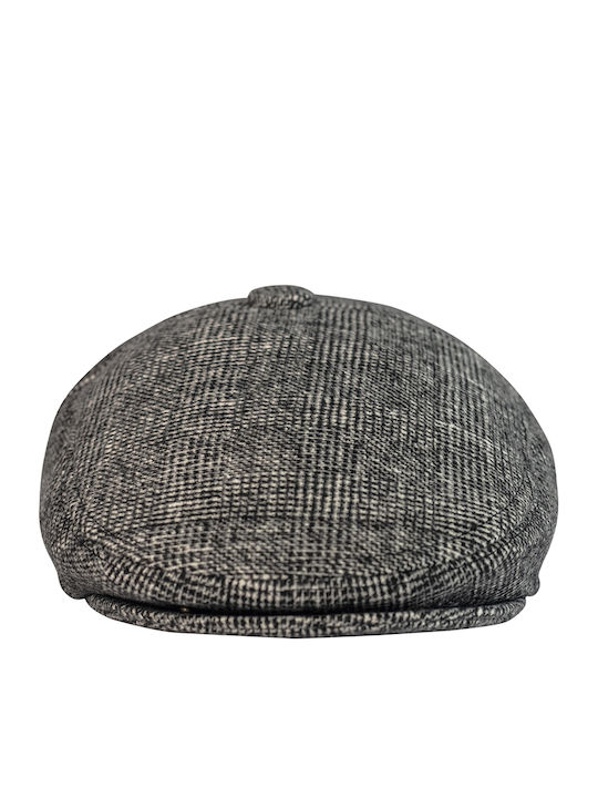 Brims and Trims Men's Flat Cap Gray Checked