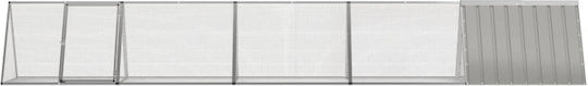 vidaXL 3106451 Galvanized Steel Cage for Rabbits 504.5x80.5x71cm