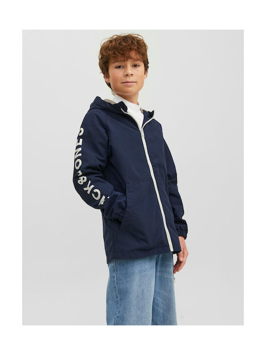 Jack & Jones Boys Casual Jacket Navy Blue with Ηood