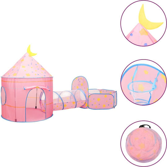 vidaXL Kids Castle Play Tent Pink