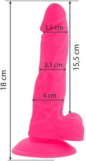 Diversia Ρεαλιστικός Δονητής Flexible Vibrating Dildo 18cm Pink