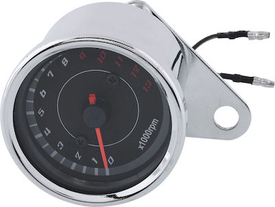 Analogue Motorcycle Speedometers Στροφόμετρο Μαύρο