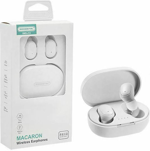 Somostel SMS-J13 In ear Bluetooth хендсфри Слушалки с Кутийка за Зареждане Бял