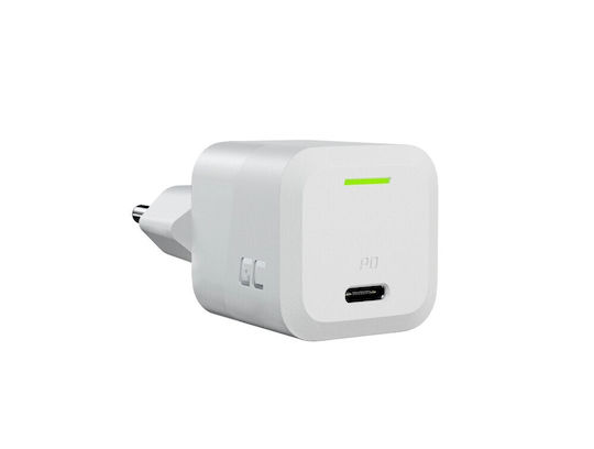 Green Cell Green Cell GaN Wireless Charger with USB-C Port 33W Power Delivery / Quick Charge 3.0 White