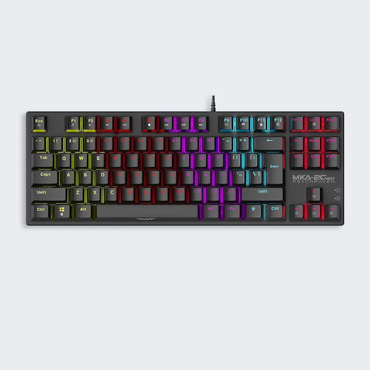 MKA-2C Neo Gaming Mechanical Keyboard Tenkeyless with Custom Red switches and RGB lighting (English US)