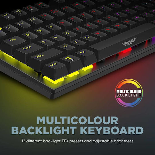 MKA-2C Neo Gaming Mechanical Keyboard Tenkeyless with Custom Red switches and RGB lighting (English US)