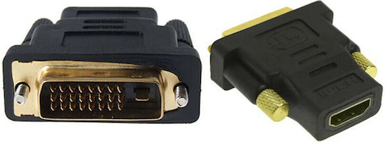 Powertech Конвертор DVI-D мъжки към HDMI женски Черен 1бр ADA-H003