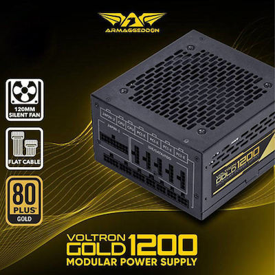 Armaggeddon Voltron 1200W Black Computer Power Supply Full Modular 80 Plus Gold