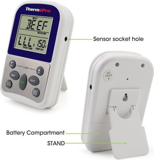 Thermo Pro TP10 Electronical Oven Thermometer with Probe -9°C / +250°C