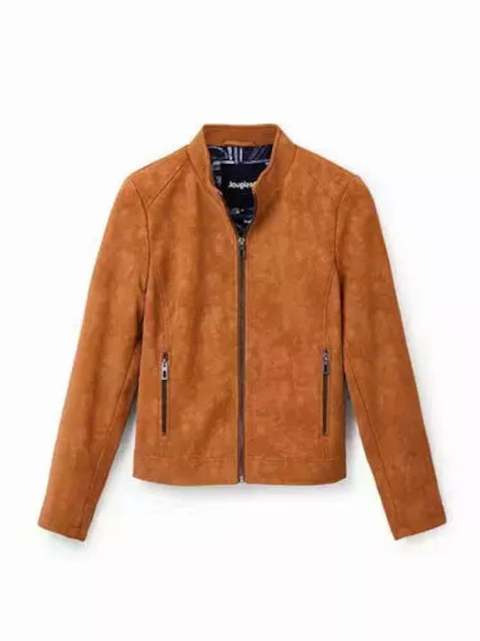 Detroit Γυναικείο Suede Biker Jacket Camel