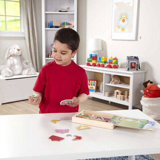 Melissa & Doug Μαγνητικό Παιχνίδι Κατασκευών Ντύσε τις Πριγκίπισσες με τα Άλογα για Παιδιά 3+ Ετών
