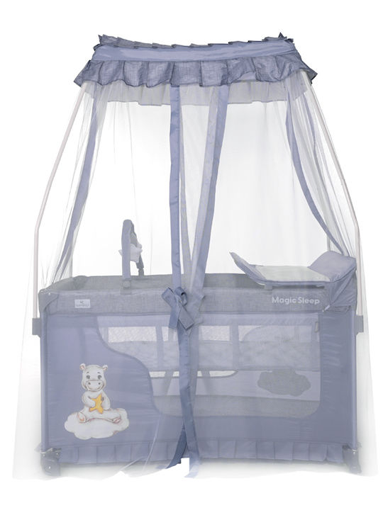 Lorelli Magic Sleep Playpen 2 Levels with Changing Table & Mattress Cool Grey 127x68cm