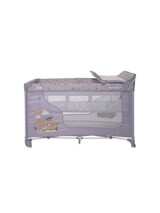 Lorelli Moonlight Playpen 2 Levels with Mattress Gray 126x70cm