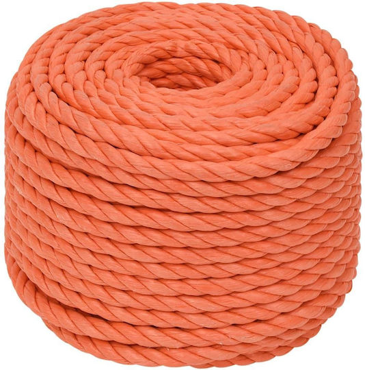 vidaXL Rope with Diameter 10mm and Length 25m Rope Orange 10mm 25m