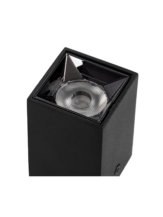 GloboStar Luminar Superior Single LED Warm White Spot in Black Color