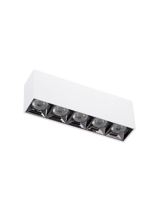 GloboStar Luminar Superior Spot with 5 Lights and with Socket GU10 in White Color