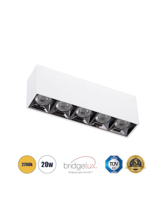GloboStar Luminar Superior Spot with 5 Lights and with Socket GU10 in White Color