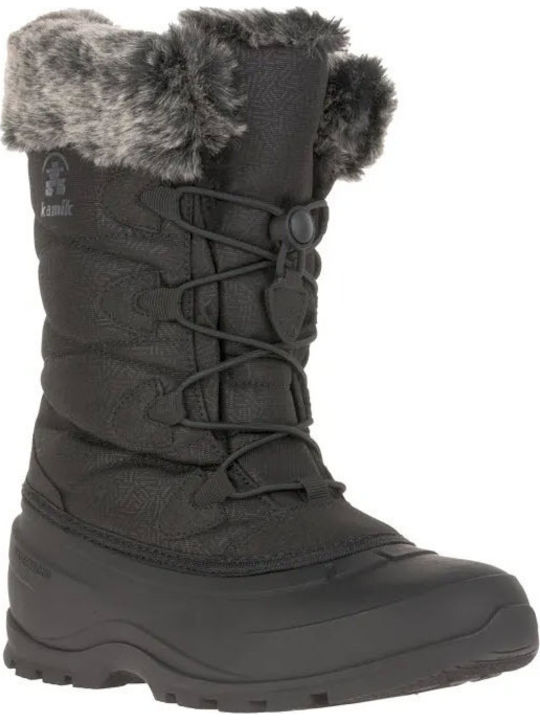 Momentum3 Leder Damenstiefel Schwarz