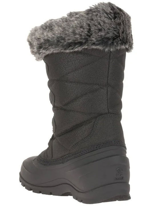 Momentum3 Leder Damenstiefel Schwarz