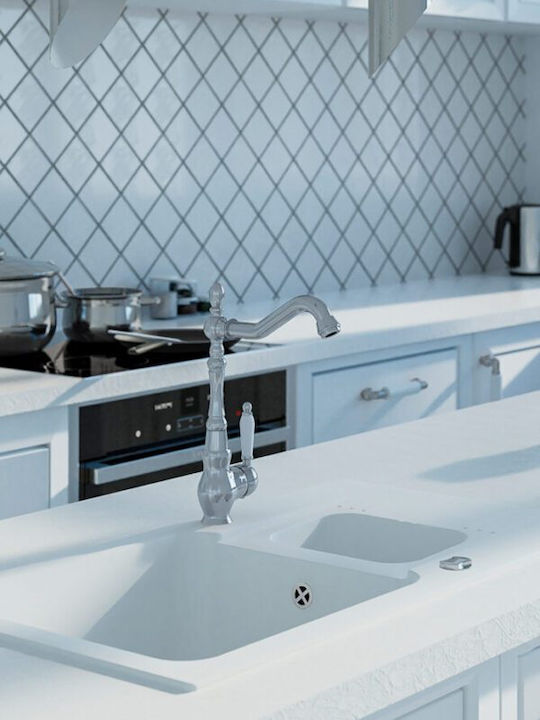 Laveo Laveo Evora BAE 065D Ψηλή Πάγκου Ασημί Laveo Laveo Evora BAE 065D Ψηλή Πάγκου Ασημί