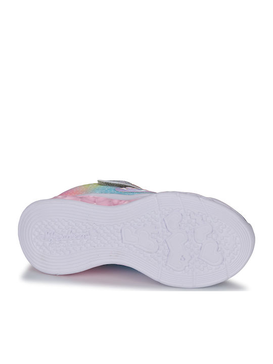 Flutter Heart Kinder Sneakers mit Klettverschluss & Lichtern Rosa