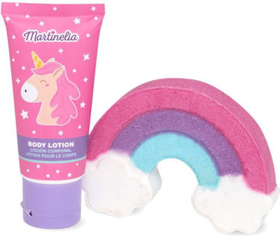 Martinelia Little Unicorn Комплект за грижа Лосион за тяло 60ml и бомба за баня 150g 2бр