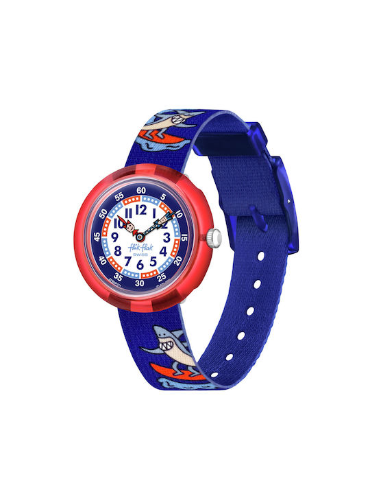 FlikFlak Kids Analog Watch Yeeew with Fabric Strap Blue