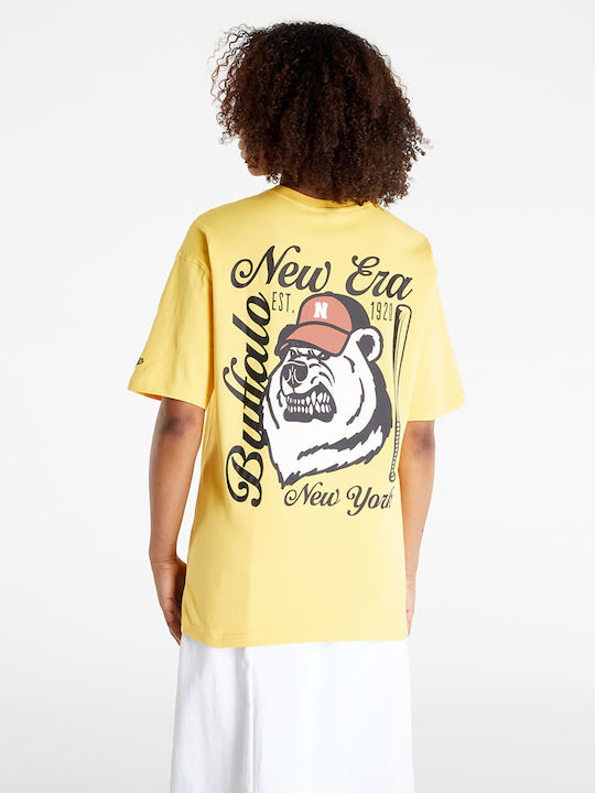 New Era Heritage Bear Women's Athletic Oversized T-shirt Yellow