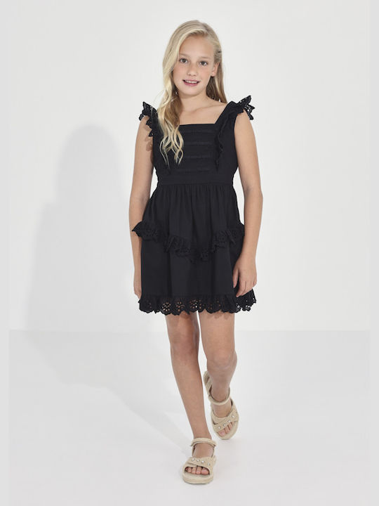 Mayoral Kids Dress Sleeveless Black