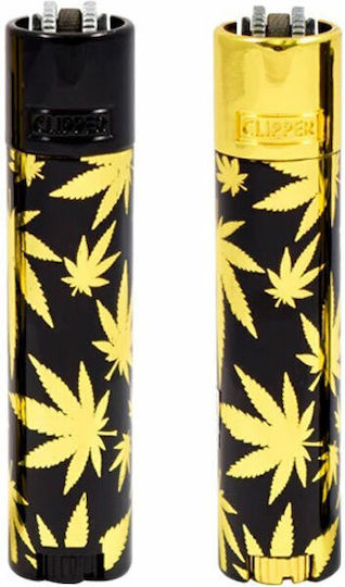 Clipper Brichetă Flacără Black & Gold Leaves (Culori diverse)