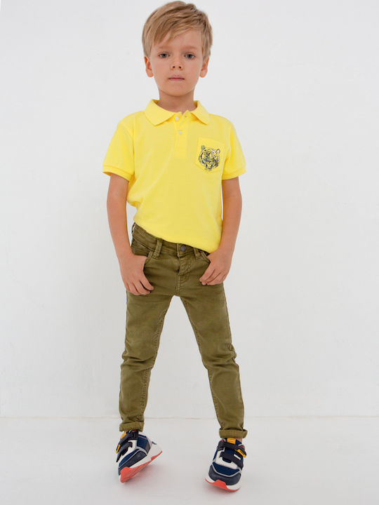 Mayoral Παιδικό Καλοκαιρινό Polo Κοντομάνικο Κίτρινο