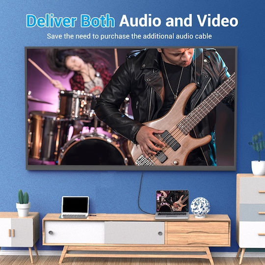 Vention HAHBI Καλώδιο mini DisplayPort male - HDMI male 3m Μαύρο