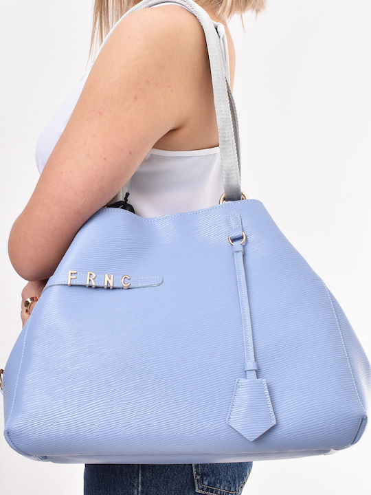 FRNC Women's Bag Shopper Shoulder Light Blue