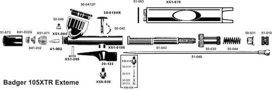 Αερογράφος Badger Xtreme Patriot Arrow