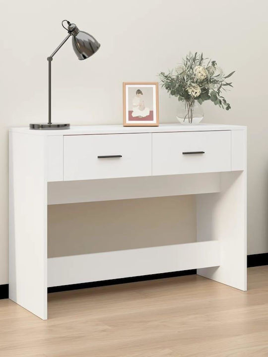 Wooden Console Table White L100xW39xH75cm