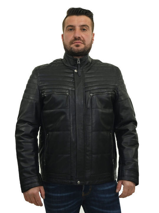 Men's Leather Jacket Hector - Black