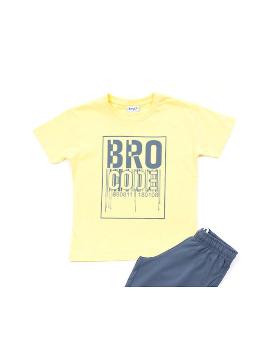 Trax Kids Set with Shorts Summer 2pcs Yellow