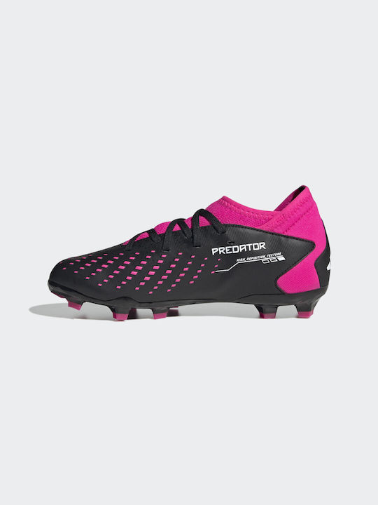 Adidas Παιδικά Ποδοσφαιρικά Παπούτσια Ψηλά Predator Precision.3 Firm Ground με Τάπες Core Black / Cloud White / Team Shock Pink 2