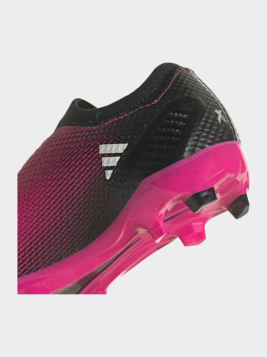 X Speedportal.3 FG Kids Soccer Cleats with Molded Taps Team Shock Pink 2 Zero Metallic Core Black