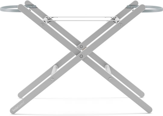 Snuz Cradle with Mattress Light Grey & Dove Base