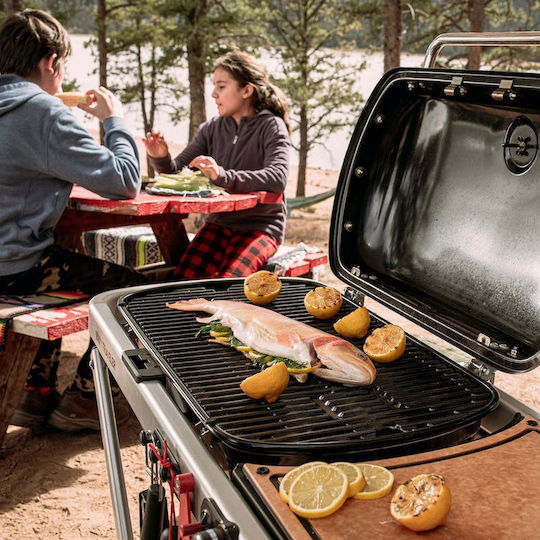 Weber Traveler Преносима Газово Барбекю Решетка 63.5брx34.3брсм. с 1 бр 3.8кВт
