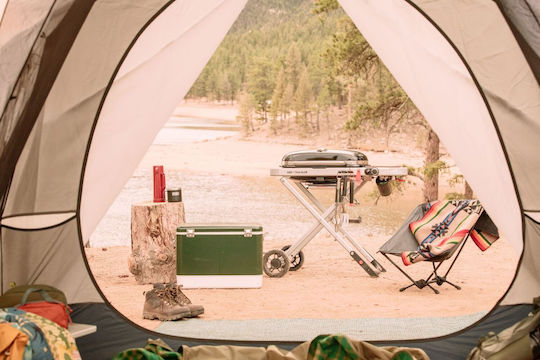 Weber Traveler Преносима Газово Барбекю Решетка 63.5брx34.3брсм. с 1 бр 3.8кВт
