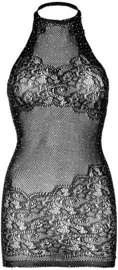 Leg Avenue Rhinestone Halter Mini Dress