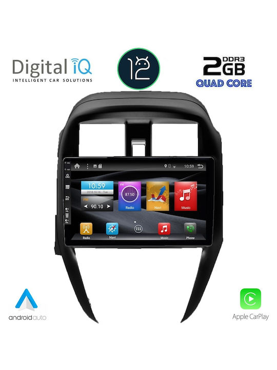 Digital IQ Car Audio System for Nissan Sunny / Almera Sunny / Almera 2015-2016 (Bluetooth/USB/AUX/WiFi/GPS/Apple-Carplay/Android-Auto/CD) with Touch Screen 10.1"