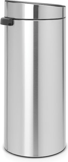Brabantia Κάδος NewIcon Απορριμμάτων από Ανοξείδωτο Ατσάλι Push Steel Matt 30lt