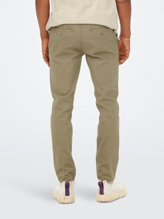 Pantaloni Chino Elastic Beige